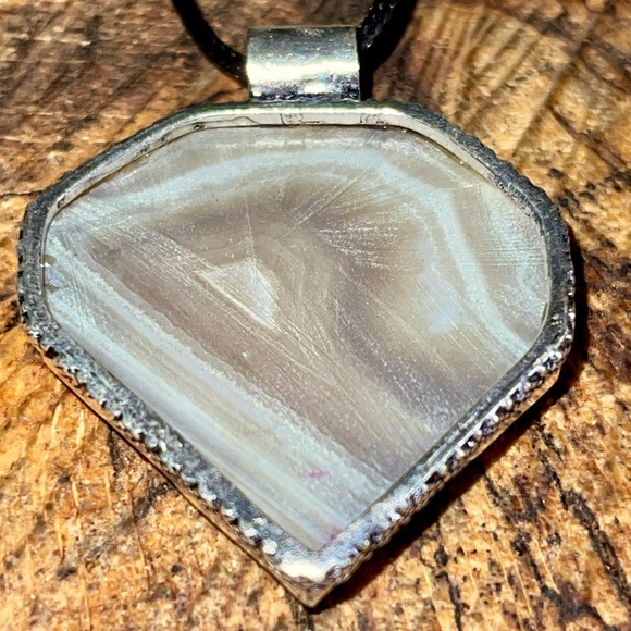 Brown Banded Agate Pendant 2” - Picture 6 of 11